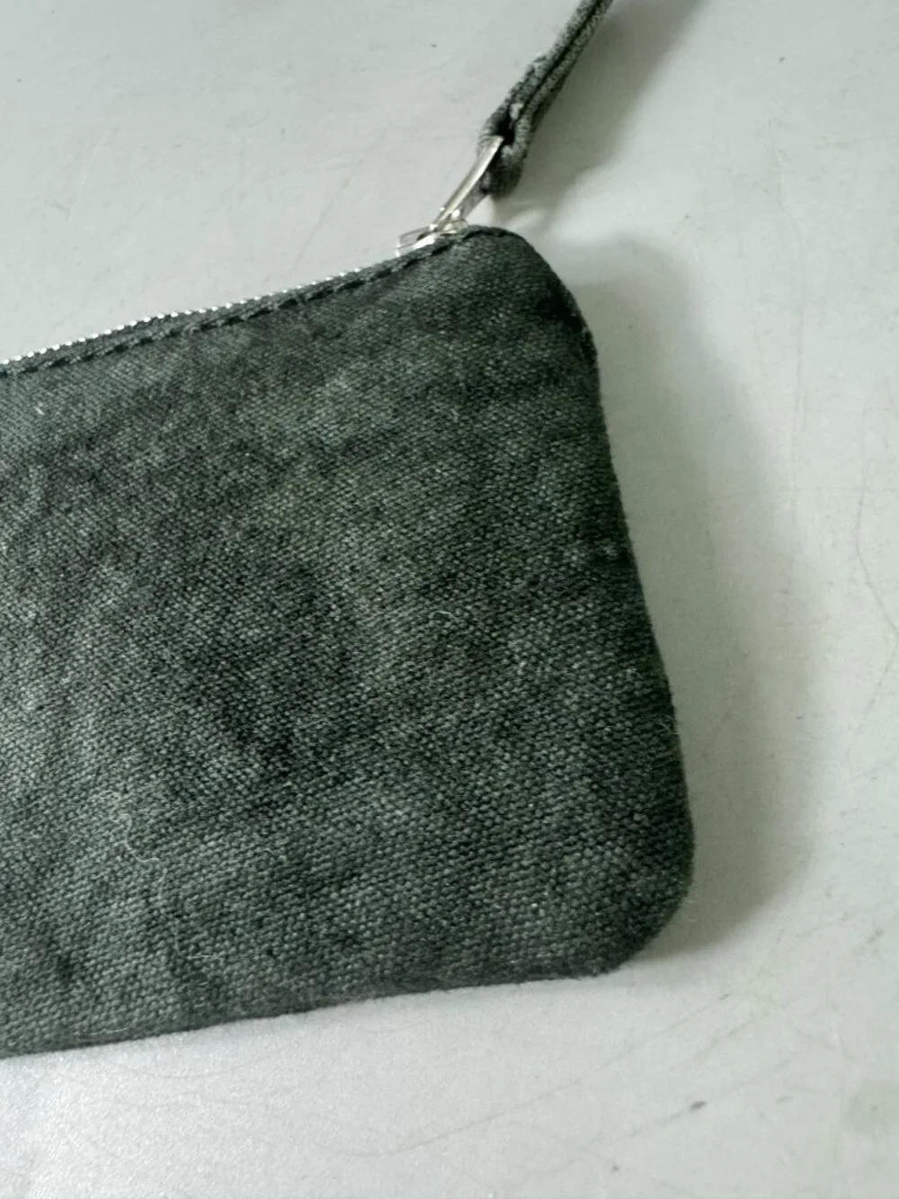 Stussy Unisex Canvas Coin Pouch Washed Black